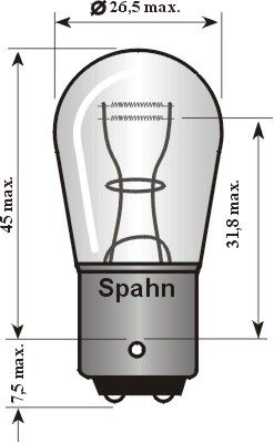 SPAHN GLÜHLAMPEN Лампа, противотуманные . задние фонари 4015
